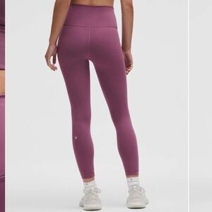 Lululemon Wunder Train High-Rise Tight 25” Plum Pink Purple size 12